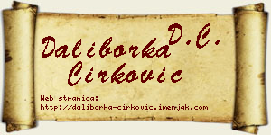 Daliborka Ćirković vizit kartica